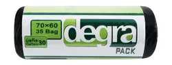Degra Eco-Friendly Black 30 Gallon Trash Bag Roll (70X60Cm)
