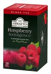 Ahmad Tea Raspberry Indulgence Black Tea Bags With Fruit Pieces - 20 Per Pack