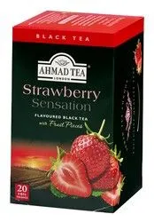Ahmad Tea Strawberry Sensation Black Tea Bags With Fruit Pieces - 20 Per Pack
