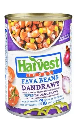 Harvest Foods Foul Medammes Dandrawy With Tomato, Green Pepper & Onions - 400 Gr