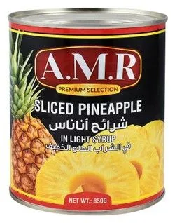 Amr Pineapple Slices In Light Syrup - 850 Gr