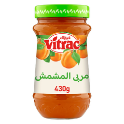 Vitrac Apricot Jam - Preservatives Free, Artificial Flavors Free, Artificial Colors Free - 430 Gr