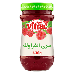 Vitrac Strawberry Jam - Preservatives Free, Artificial Flavors Free, Artificial Colors Free - 430 Gr