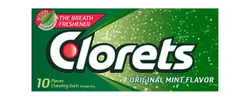 Clorets Chewing Gum Original Mint Flavor - 10 Per Pack