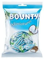 Bounty Miniatures Milk Chocolate Bars Filled With Coconut (14 Pieces) - 150 Gr