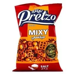 Pretzo Mixy Baked Salted Pretzels - Preservatives Free - 48 Gr
