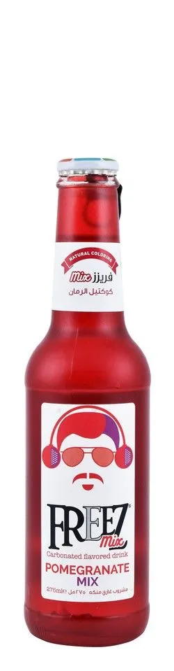 Freez Mix Carbonated Drink Glass Bottle Pomegranate Flavor - 275 Ml