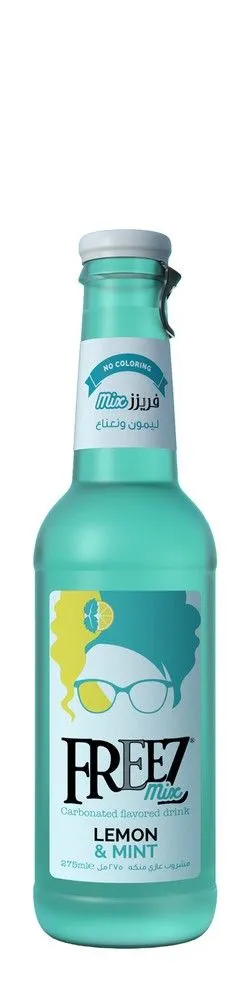Freez Mix Carbonated Drink Glass Bottle Lemon & Mint Flavor - 275 Ml