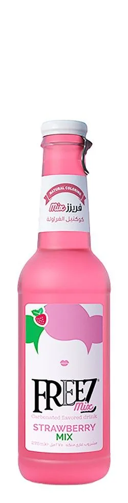 Freez Mix Carbonated Drink Glass Bottle Strawberry Flavor - 275 Ml
