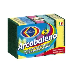 Corazzi Bobby Scouring Pads, Multi Color - 5 Pieces