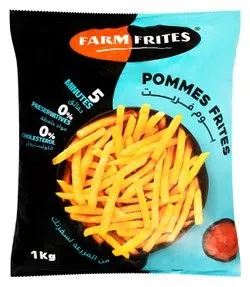 Farm Frites Frozen French Fries - Vegan, Gluten Free, Trans Fat Free - 1 Kg