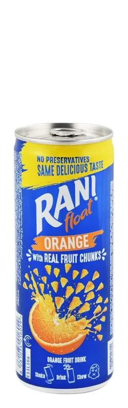 Rani Float Orange Juice With Real Fruit Pieces - Preservatives Free - 240 Ml