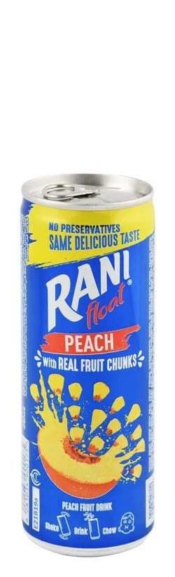 Rani Peach Float Drink With Real Fruit Pieces - Preservatives Free - 240 Ml