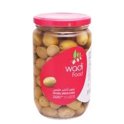 Wadi Food Natural Green Olives - 650 Gr