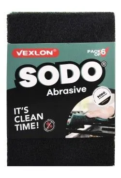 Vexlon Sodo Abrasive Antibacterial Black Scouring Pads