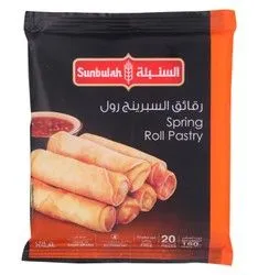 Sunbulah Frozen Spring Roll Pastry Sheets (20 Pieces) - Gmo Free, Trans Fat Free - 160 Gr
