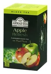Ahmad Tea Apple Refresh Black Tea Bags With Fruit Pieces - 20 Per Pack