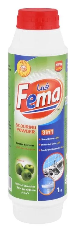 Fema 2In1 Scouring Powder Green Apple Scent - 950 Gr