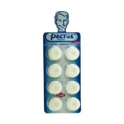 Pectol Fresh Cough Relief Candies Eucalyptus Flavor With Vitamin C - 8 Per Pack