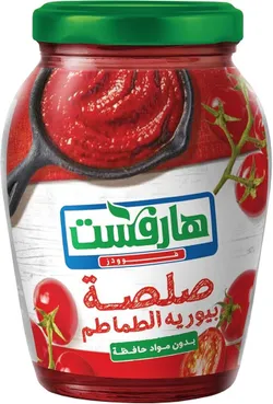 Harvest Foods Tomato Puree - Preservative Free, Artificial Colors Free, Artificial Flavors Free - 320 Gr