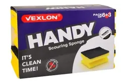 Vexlon Handy Yellow Scouring Sponges (6+3 Free)