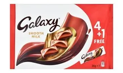 Galaxy Smooth Milk Chocolate Bars (4+1 Free) - 180 Gr