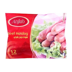 Atyab Hot Dog Beef - 12Pc