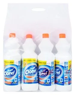 Clorel Antibacterial Liquid Laundry Bleach Front Load - 4 X 1050 Gr