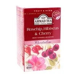 Ahmad Tea Revitalize Rosehip, Hibiscus & Cherry Tea Bags - 20 Per Pack
