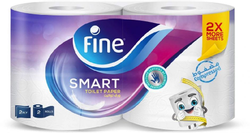 Fine Smart Compressed Toilet Paper Rolls 2Ply - 2 X 340 Tissues