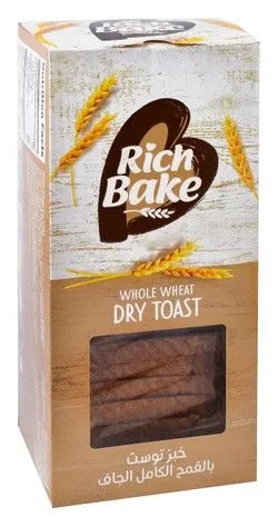 Rich Bake Whole Wheat Dried Toasted Bread - 390 Gr