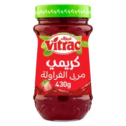 Vitrac Creamy Strawberry Jam - Preservatives Free, Artificial Flavors Free, Artificial Colors Free - 430 Gr
