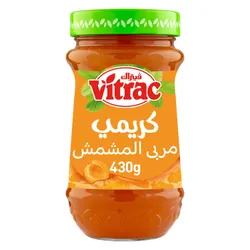 Vitrac Creamy Apricot Jam - Preservatives Free, Artificial Flavors Free, Artificial Colors Free - 430 Gr