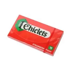 Chiclets Gum Strawberry Flavor - 10 Per Pack