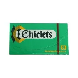 Chiclets Gum Spearmint Flavor - 10 Per Pack