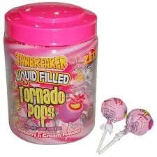 Zed Tornado Pop Strawberry With Cream Flavor Bubble Gum - 34 G
