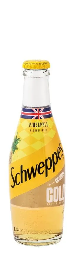 Schweppes Gold Non-Alcoholic Drink Pineapple Flavor - 250 Ml