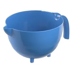M-Design Plastic Mixing Bowl With Handle And Egg Cracker Blue - 25 L
