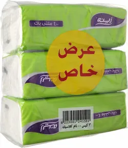 Zeina Facial Tissues, 400 Tissue - 3 Pcs