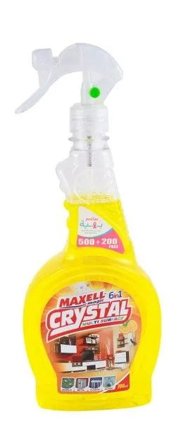 Maxell Magic Crystal 6In1 Multi Surface Cleaner Lemon Scent (500+200Ml Extra) - 700 Ml