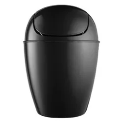 M Design Tidy Casa Swing Dustbin Black - 12L