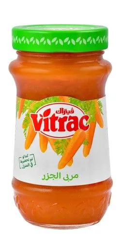 Vitrac Carrot Jam - Preservatives Free, Artificial Flavors Free, Artificial Colors Free - 430 Gr