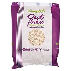 Mega Foods Whole Grain Oat Flakes Bag - 500 Gm