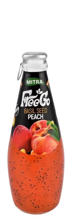 Mitra Free Go Peach Basil Seed Drink - 290 Ml