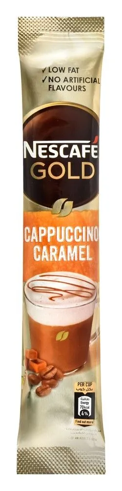 Nescaf? Gold Low Fat Cappuccino Instant Coffee Sachet With Caramel - Artificial Flavors Free - 17 Gr