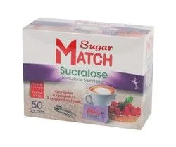 Sugar Match Sucralose No Calorie Sweetener (50 Sachets) - 50 Gr