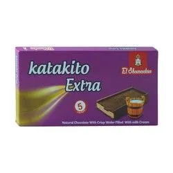 El Shamadan Katakito Extra Chocolate Wafers Filled With Milk Cream - 5 Per Pack