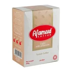 Al Ameed Turkish Ground Coffee Light Roast With Cardamom - 200 Gr