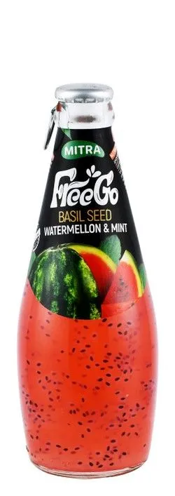 Mitra Free Go Watermelon & Mint Basil Seed Drink - 290 Ml