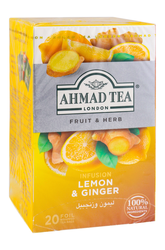 Ahmad Revitalise Lemon & Ginger Tea Bags - 20 Per Pack